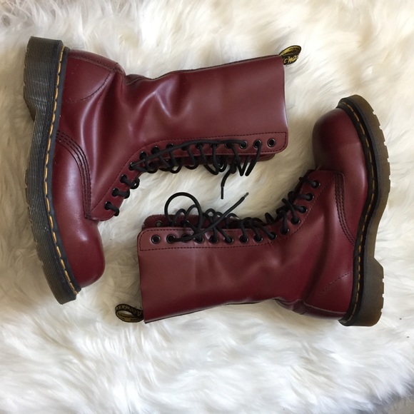 Dr. Martens Shoes - Dr Martens Oxblood Red Steel Toe Boots